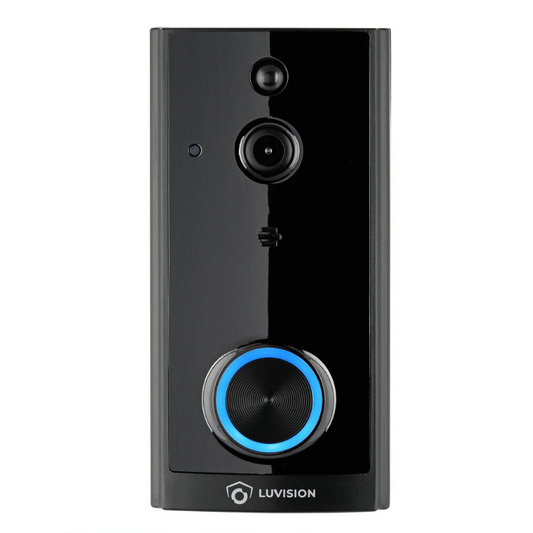 LUVISION Sonnette vidéo sans fil WiFi avec caméra Application Tuya compatible Alexa Show sonnette noir