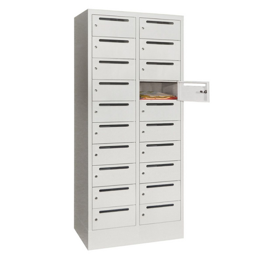 Armoire de distribution de courrier - 2 compartiments - 20 compartiments largeur des compartiments 300 mm