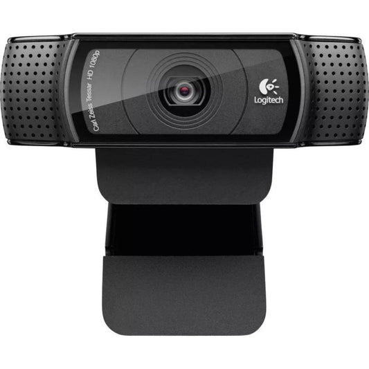 Logitech HD Pro Webcam C920 - Vidéo haute définition complète en 1080p - Support à pince (960-001055)