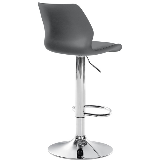 Tabouret de bar Gilbert en plastique gris