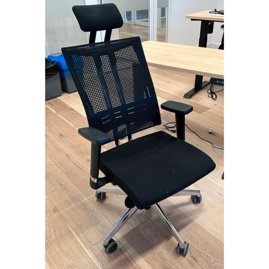 10x chaise de bureau NowyStyl Net Motion avec appui-tête et accoudoirs