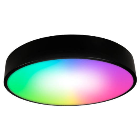 PLAFONNIER LED WIFI MCSHINE 35W, 4 450LM, Ø40CM, CCT+RGB, NOIR