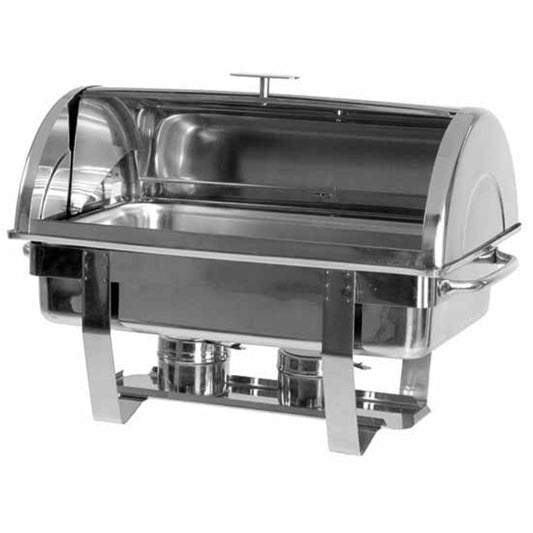 Chafing Dish, GN 1/1, H=65 mm, couvercle "rolltop", 2 brûleurs