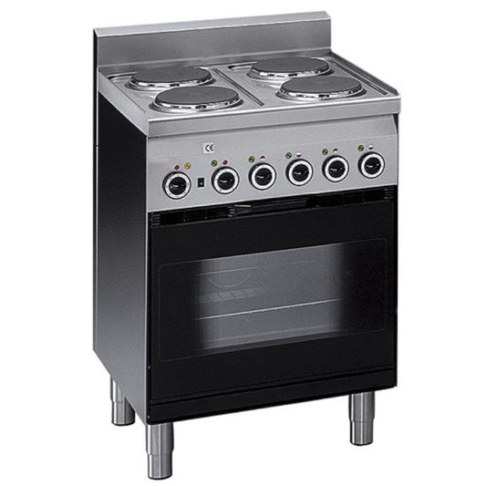 Cuisinière électrique, 4 plaques, 1 four électrique à convection avec grill électrique